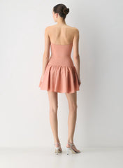 Contour & cotton poplin strapless dress