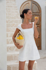 Bon Voyage Mini Dress Cream